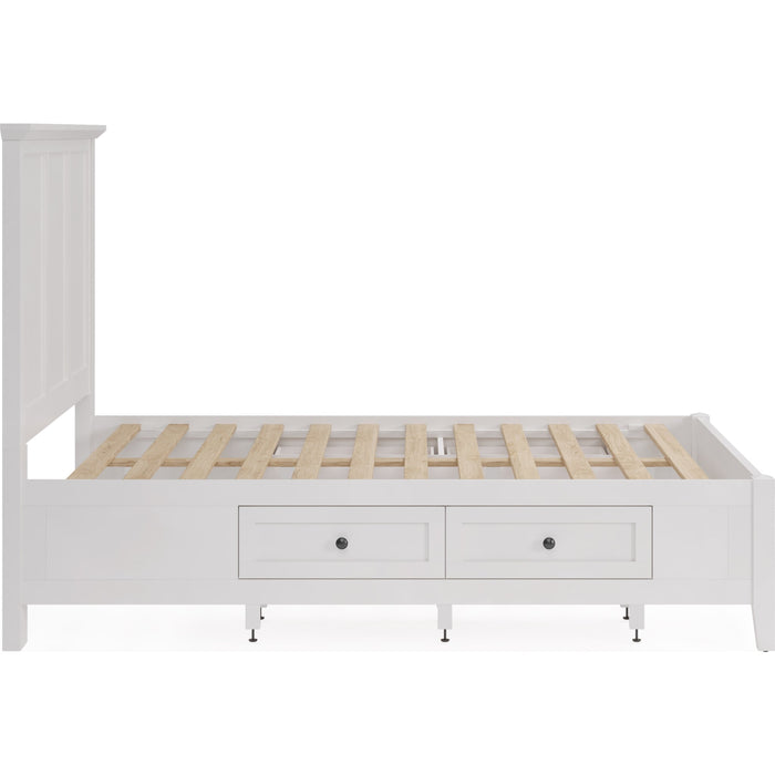 Modus Furniture Grace Four Drawer Platform Storage Bed in Snowfall White  PNRAD  Image 8
