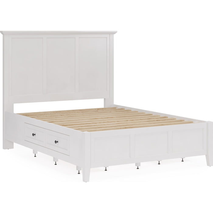 Modus Furniture Grace Four Drawer Platform Storage Bed in Snowfall White  PNRAD  Image 9
