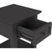 Modus Furniture Grace One Drawer Drink Table in Raven 655450509056 PNRB22D Image 3