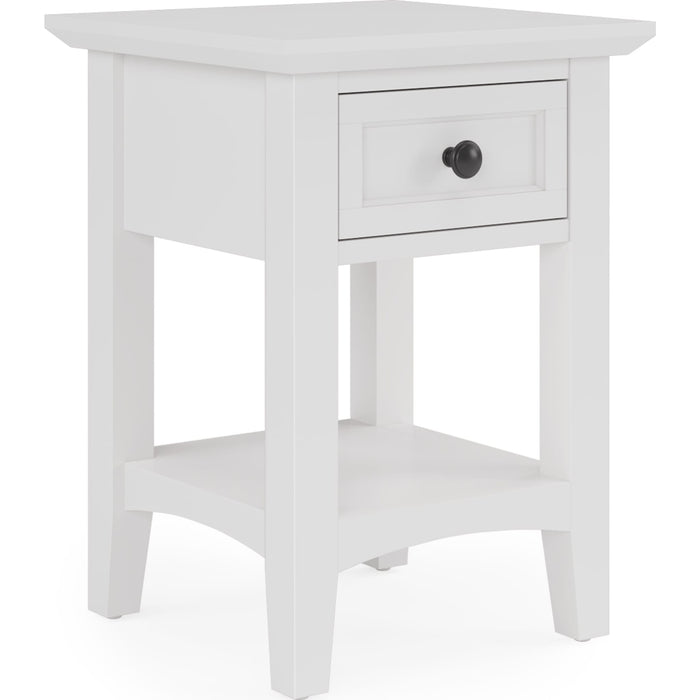 Modus Furniture Grace One Drawer Drink Table in Snowfall 655450509087 PNRA22D Image 2