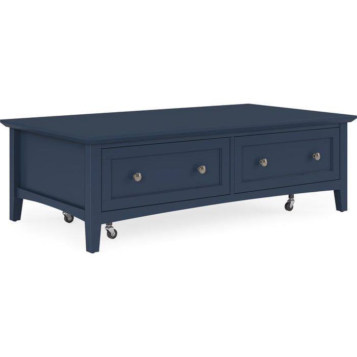 Modus Furniture Grace Rectangular Two Drawer Coffee Table in Blueberry 655450488559 PNKX21 Image 2