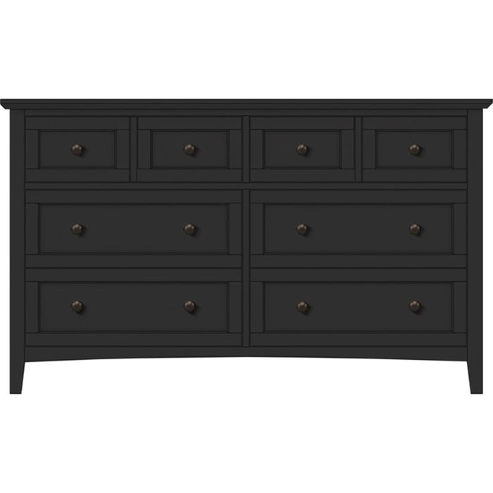 Modus Furniture Grace Six Drawer Dresser in Raven Black 655450507977 PNRB82B Main Image