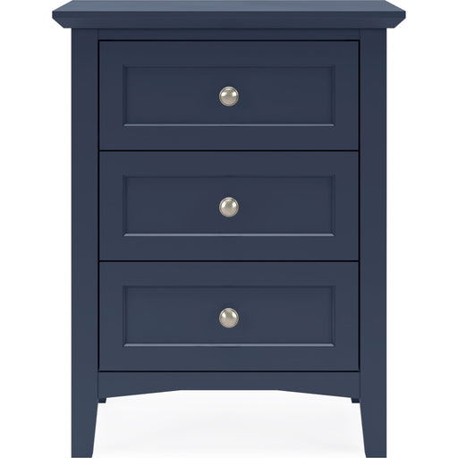 Modus Furniture Grace Three Drawer Nightstand in Blueberry 655450413391 PNKX81 Image 1
