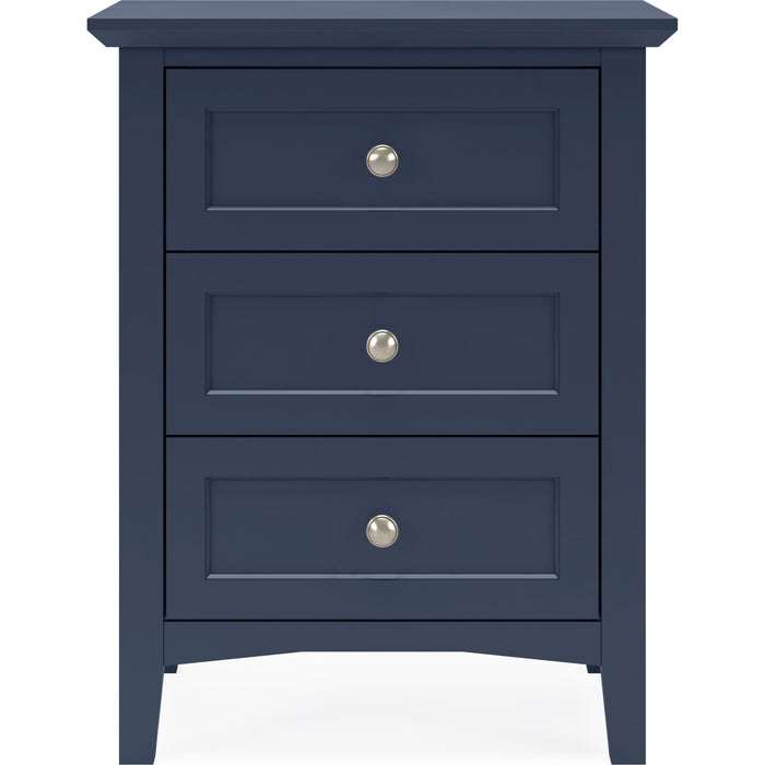 Modus Furniture Grace Three Drawer Nightstand in Blueberry 655450413391 PNKX81 Image 1