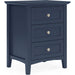 Modus Furniture Grace Three Drawer Nightstand in Blueberry 655450413391 PNKX81 Image 2