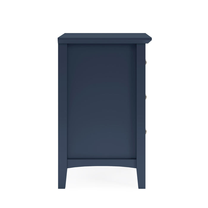 Modus Grace Three Drawer Nightstand in BlueberryImage 3
