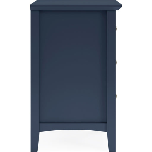 Modus Furniture Grace Three Drawer Nightstand in Blueberry 655450413391 PNKX81 Image 3