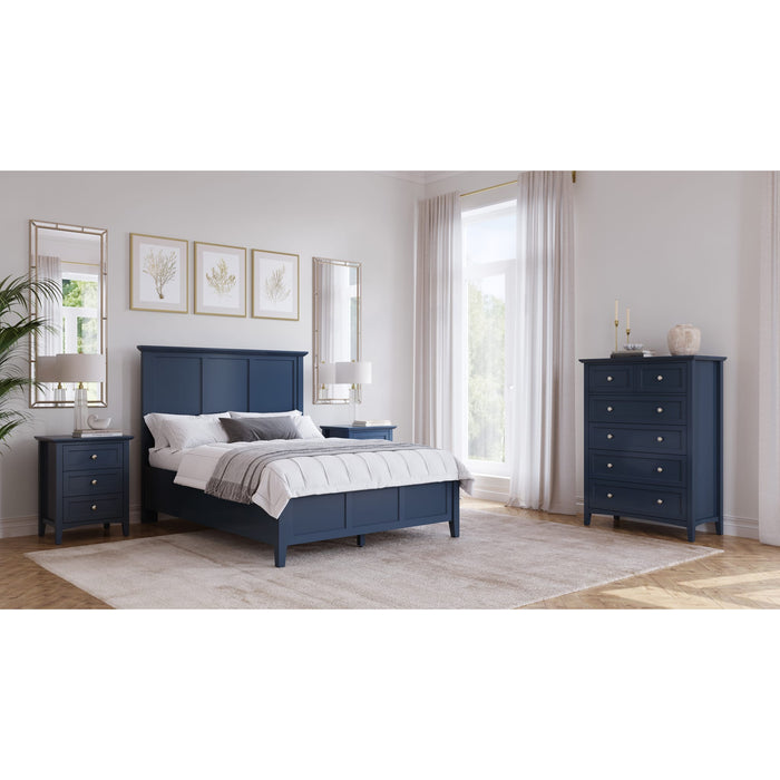 Modus Furniture Grace Three Drawer Nightstand in Blueberry 655450413391 PNKX81 Image 5
