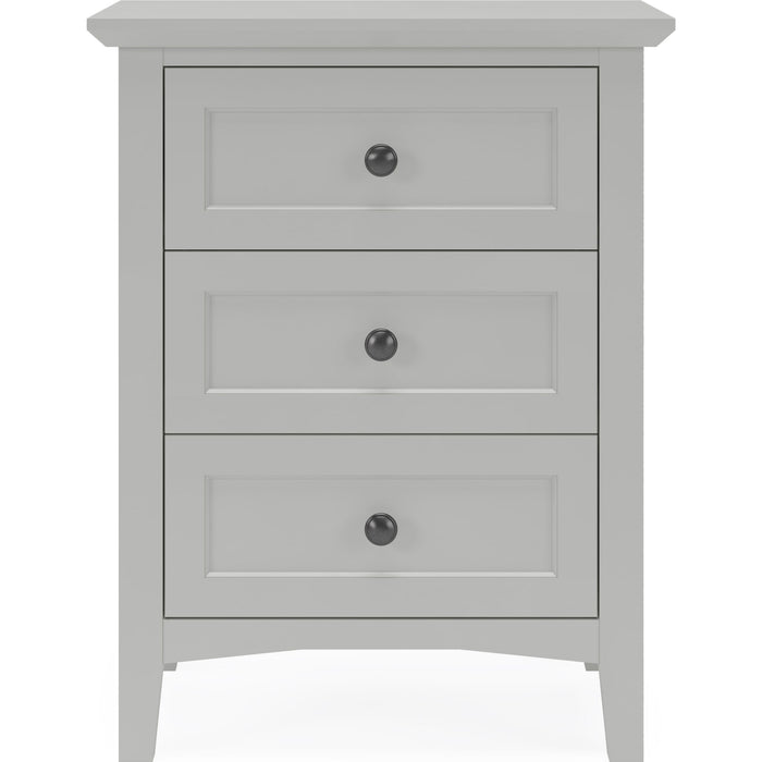 Modus Furniture Grace Three Drawer Nightstand in Elephant Grey 655450413827 PNKG81 Image 1