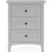 Modus Furniture Grace Three Drawer Nightstand in Elephant Grey 655450413827 PNKG81 Image 1