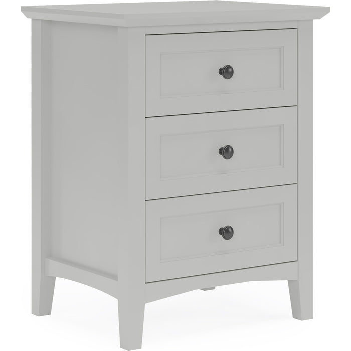 Modus Furniture Grace Three Drawer Nightstand in Elephant Grey 655450413827 PNKG81 Image 2
