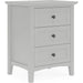 Modus Furniture Grace Three Drawer Nightstand in Elephant Grey 655450413827 PNKG81 Image 2