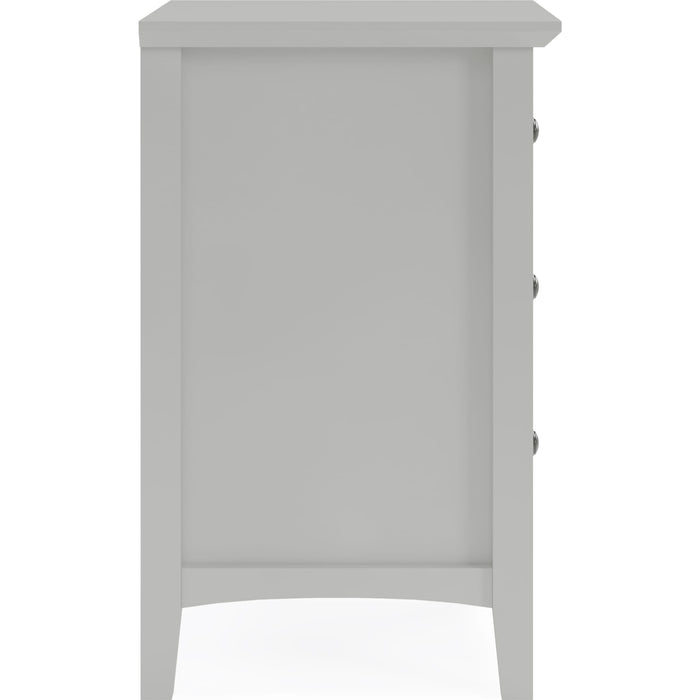 Modus Furniture Grace Three Drawer Nightstand in Elephant Grey 655450413827 PNKG81 Image 3