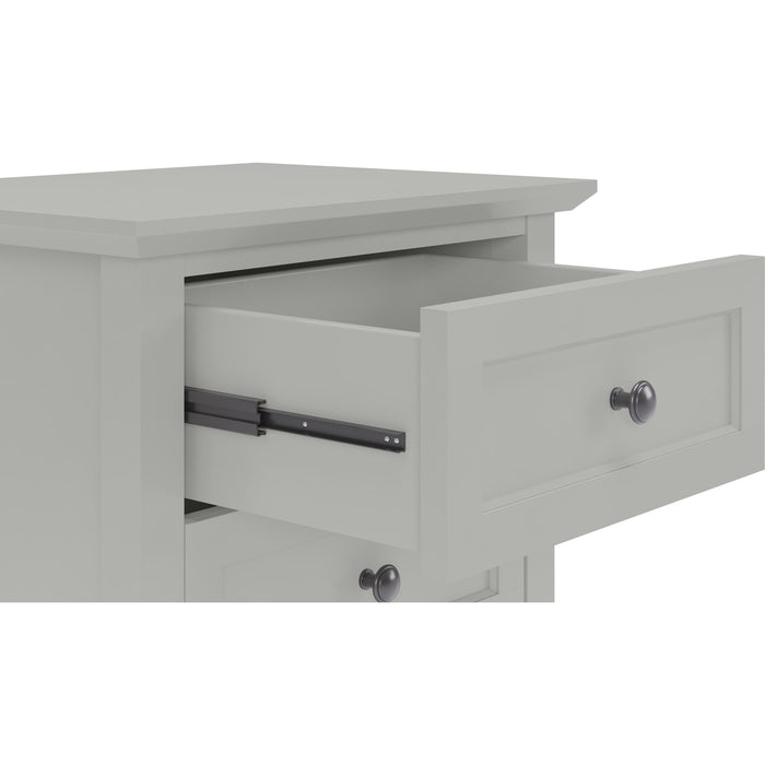 Modus Furniture Grace Three Drawer Nightstand in Elephant Grey 655450413827 PNKG81 Image 4