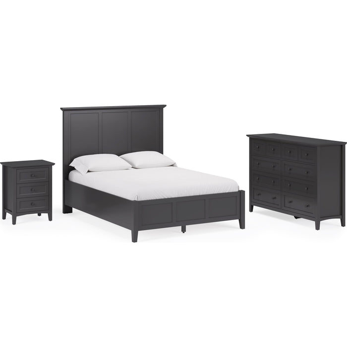 Modus Furniture Grace Three Drawer Nightstand in Raven Black 655450408861 PNRB81 Image 10