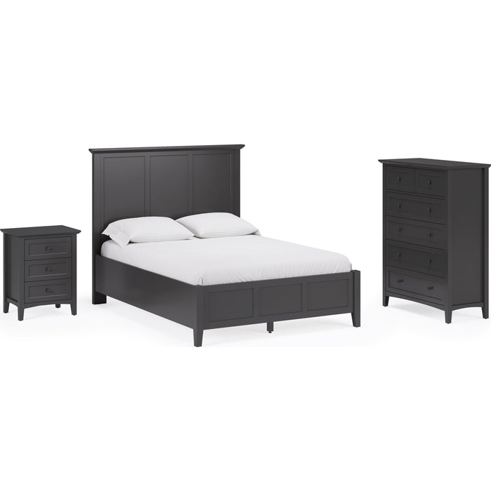 Modus Furniture Grace Three Drawer Nightstand in Raven Black 655450408861 PNRB81 Image 14