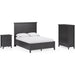 Modus Furniture Grace Three Drawer Nightstand in Raven Black 655450408861 PNRB81 Image 14