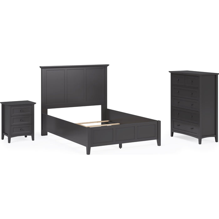Modus Furniture Grace Three Drawer Nightstand in Raven Black 655450408861 PNRB81 Image 15