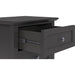 Modus Furniture Grace Three Drawer Nightstand in Raven Black 655450408861 PNRB81 Image 1