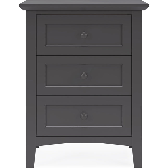 Modus Furniture Grace Three Drawer Nightstand in Raven Black 655450408861 PNRB81 Image 2