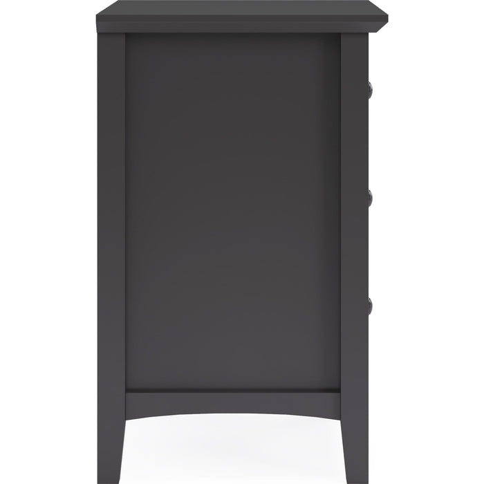 Modus Furniture Grace Three Drawer Nightstand in Raven Black 655450408861 PNRB81 Image 3