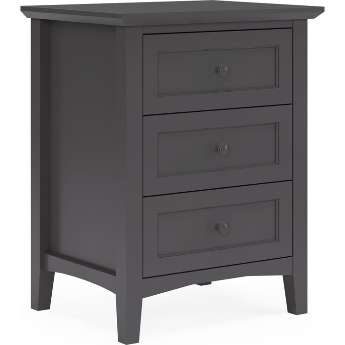 Modus Furniture Grace Three Drawer Nightstand in Raven Black 655450408861 PNRB81 Image 5