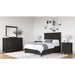 Modus Furniture Grace Three Drawer Nightstand in Raven Black 655450408861 PNRB81 Image 6