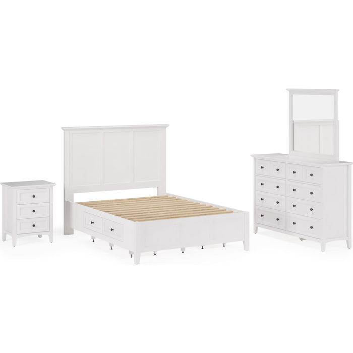 Modus Furniture Grace Three Drawer Nightstand in Snowfall White 655450408441 PNRA81 Image 17