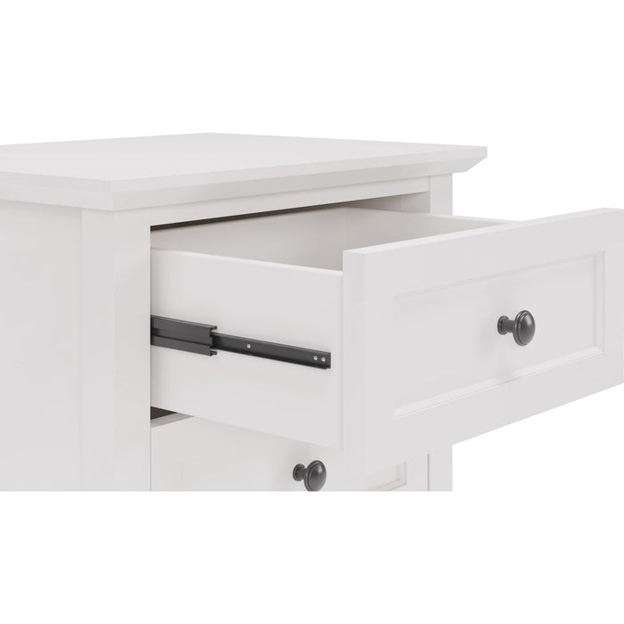 Modus Furniture Grace Three Drawer Nightstand in Snowfall White 655450408441 PNRA81 Image 1