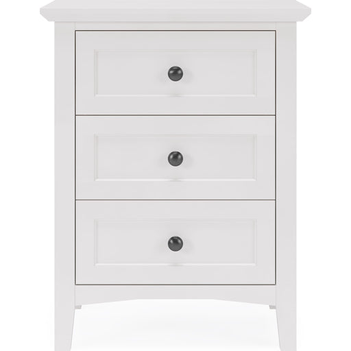 Modus Furniture Grace Three Drawer Nightstand in Snowfall White 655450408441 PNRA81 Image 2