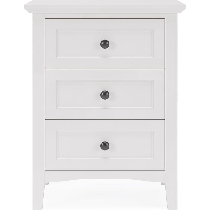 Modus Furniture Grace Three Drawer Nightstand in Snowfall White 655450408441 PNRA81 Image 2
