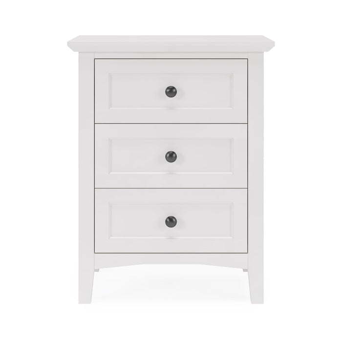 Modus Grace Three Drawer Nightstand in Snowfall WhiteImage 2