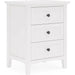Modus Furniture Grace Three Drawer Nightstand in Snowfall White 655450408441 PNRA81 Image 4