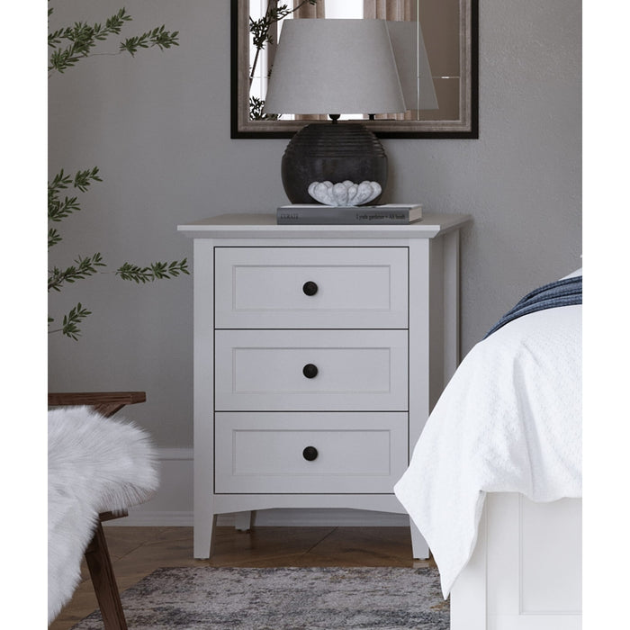 Modus Grace Three Drawer Nightstand in Snowfall WhiteImage 5