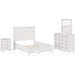 Modus Furniture Grace Three Drawer Nightstand in Snowfall White 655450408441 PNRA81 Image 7