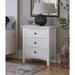 Modus Furniture Grace Three Drawer Nightstand in Snowfall White 655450408441 PNRA81 Main Image