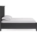 Modus Furniture Grace Three Panel Bed in Raven Black  PNRBL  Image 3