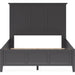 Modus Furniture Grace Three Panel Bed in Raven Black  PNRBL  Image 5