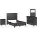 Modus Furniture Grace Three Panel Bed in Raven Black  PNRBL  Image 9