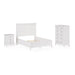 Modus Grace Three Panel Bed in Snowfall White Image 12