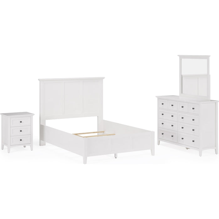 Modus Furniture Grace Three Panel Bed in Snowfall White  PNRAL  Image 11