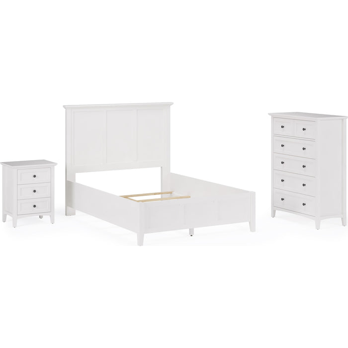 Modus Furniture Grace Three Panel Bed in Snowfall White  PNRAL  Image 12