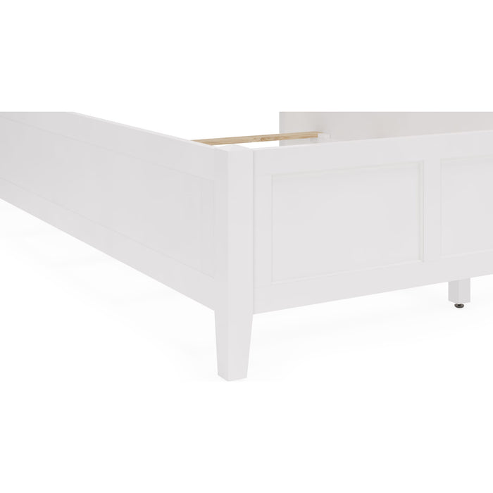 Modus Furniture Grace Three Panel Bed in Snowfall White  PNRAL  Image 1