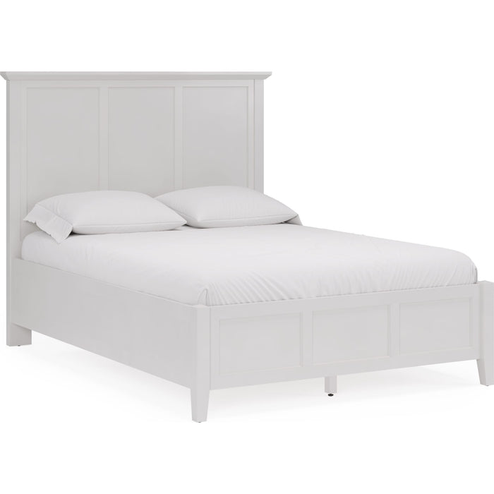 Modus Furniture Grace Three Panel Bed in Snowfall White  PNRAL  Image 4