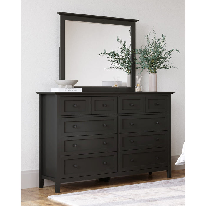 Modus Furniture Grace Wall or Dresser Mirror in Raven Black 655450408885 PNRB83 Image 5