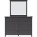 Modus Furniture Grace Wall or Dresser Mirror in Raven Black 655450408885 PNRB83 Image 6