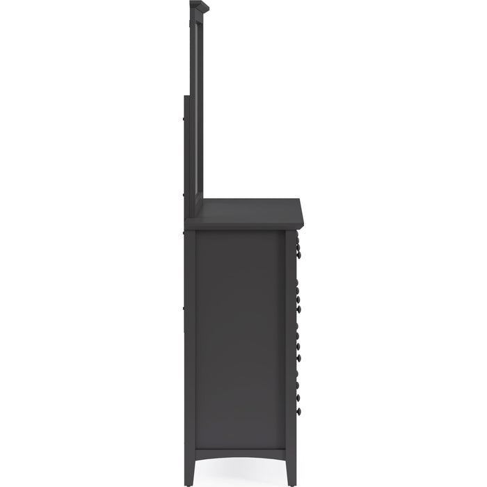 Modus Furniture Grace Wall or Dresser Mirror in Raven Black 655450408885 PNRB83 Image 7