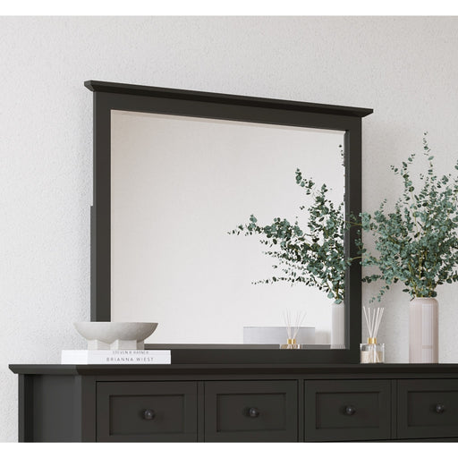 Modus Furniture Grace Wall or Dresser Mirror in Raven Black 655450408885 PNRB83 Main Image