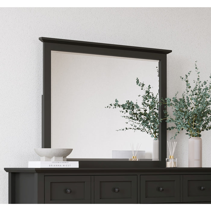 Modus Furniture Grace Wall or Dresser Mirror in Raven Black 655450408885 PNRB83 Main Image