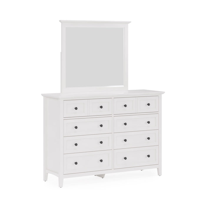 Modus Grace Wall or Dresser Mirror in Snowfall White Image 6